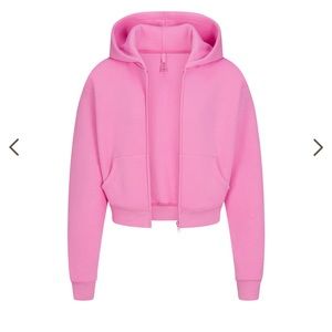 SKIMS COTTON FLEECE ZIP UP HOODIE